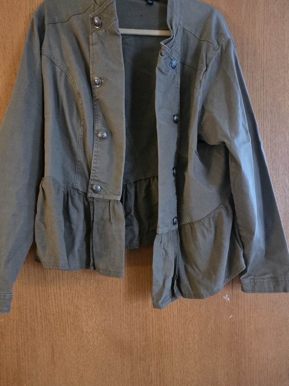 torrid Olive Peplum Utility Jacket